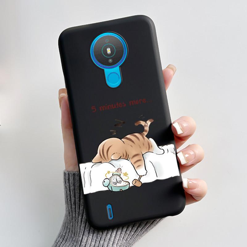 For Nokia 1.4 TA-1322 Trendy Black Phone Case For Nokia 6.2/Nokia 7.2 Lucky Koi Anti-Scratch Soft Shockproof Back Shell Cover