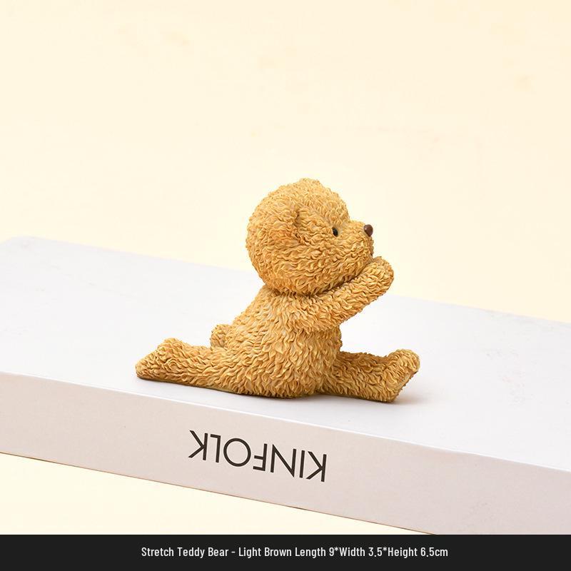 Cartoon Teddy Bear Piggy Bank Ornament for Desk or Bedroom