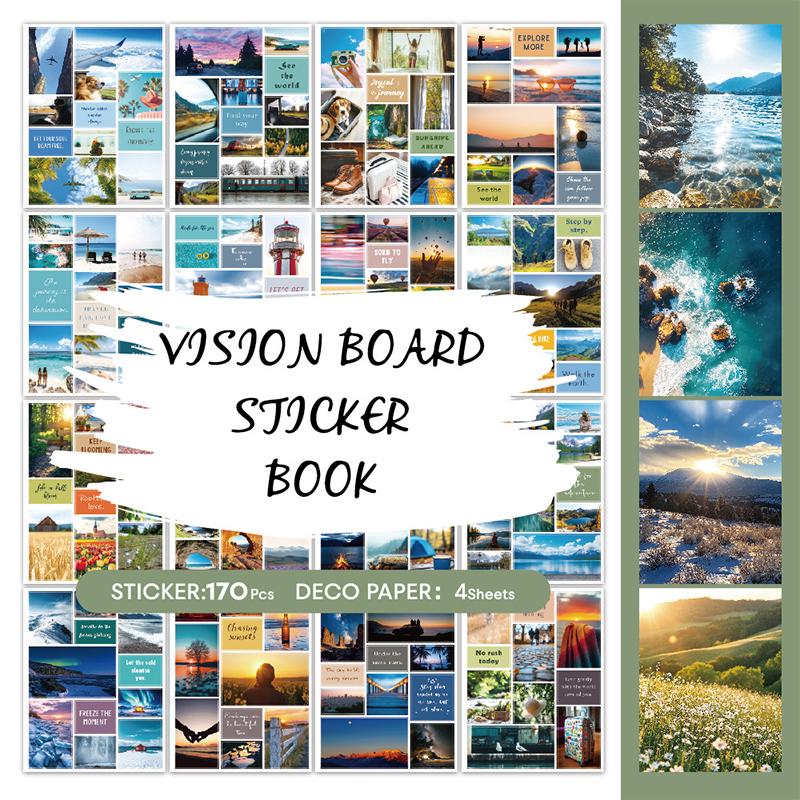 Vision Board Sticker Book - Vision Board Kit & Supplies, With Motivational Images & Quotes For Women, Scrapbook Supplies
