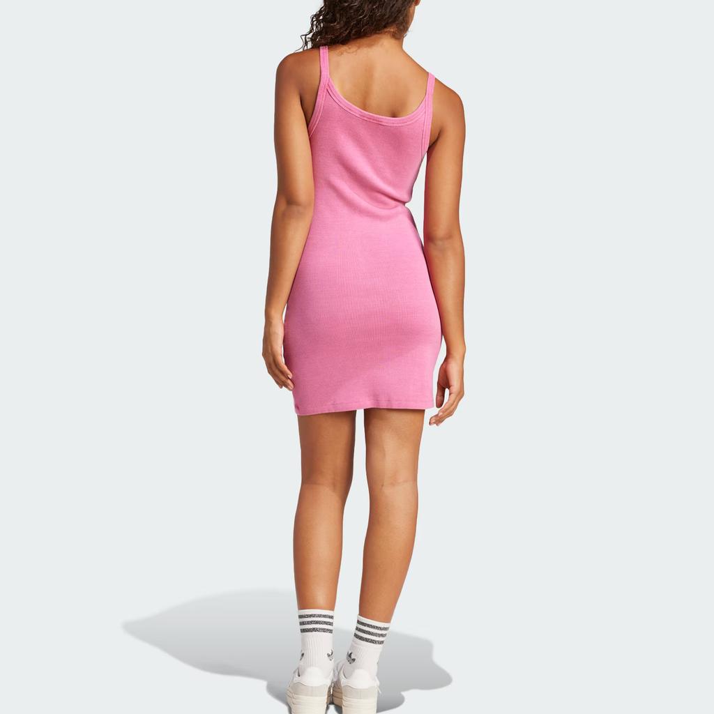Adidas Originals Ribbed Mini Sports Comfortable Slim Fit Simple Cami Dress Women Dresses Bright-Purple Red JI5750