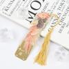 Hollow Metal Plants Bookmark Exquisite Rectangular Reading Stationery Oil Painting Style Flower & Birds Reading Book Tools
