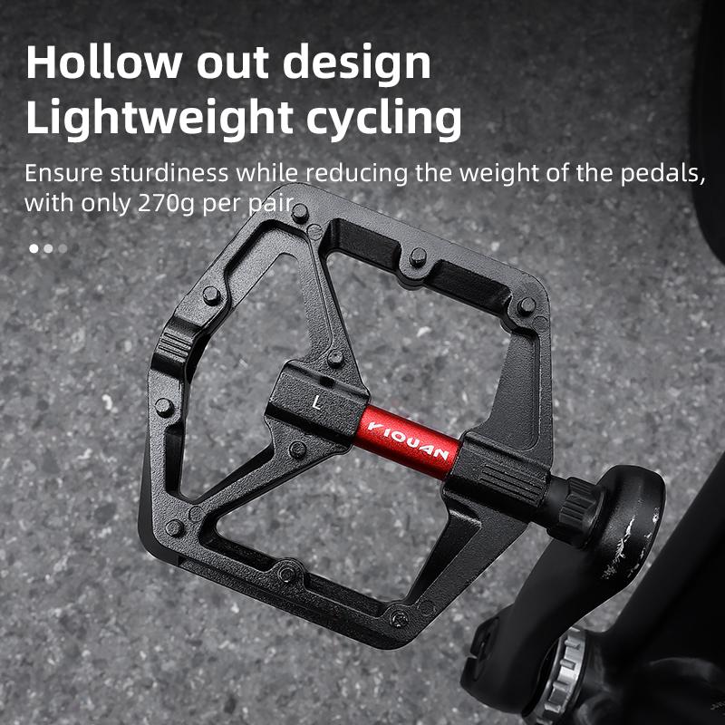 Double DU Bicycle Pedals Lightweight Bearing Anti-slip Large Platform Road Bike MTB Bike Pedal