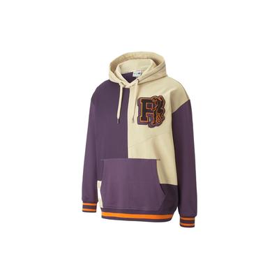 Puma We Are Legends Color Block Hoodie With Letter Logo Print Long Sleeve Sweatshirt Men Hoodies Purple 534775-02