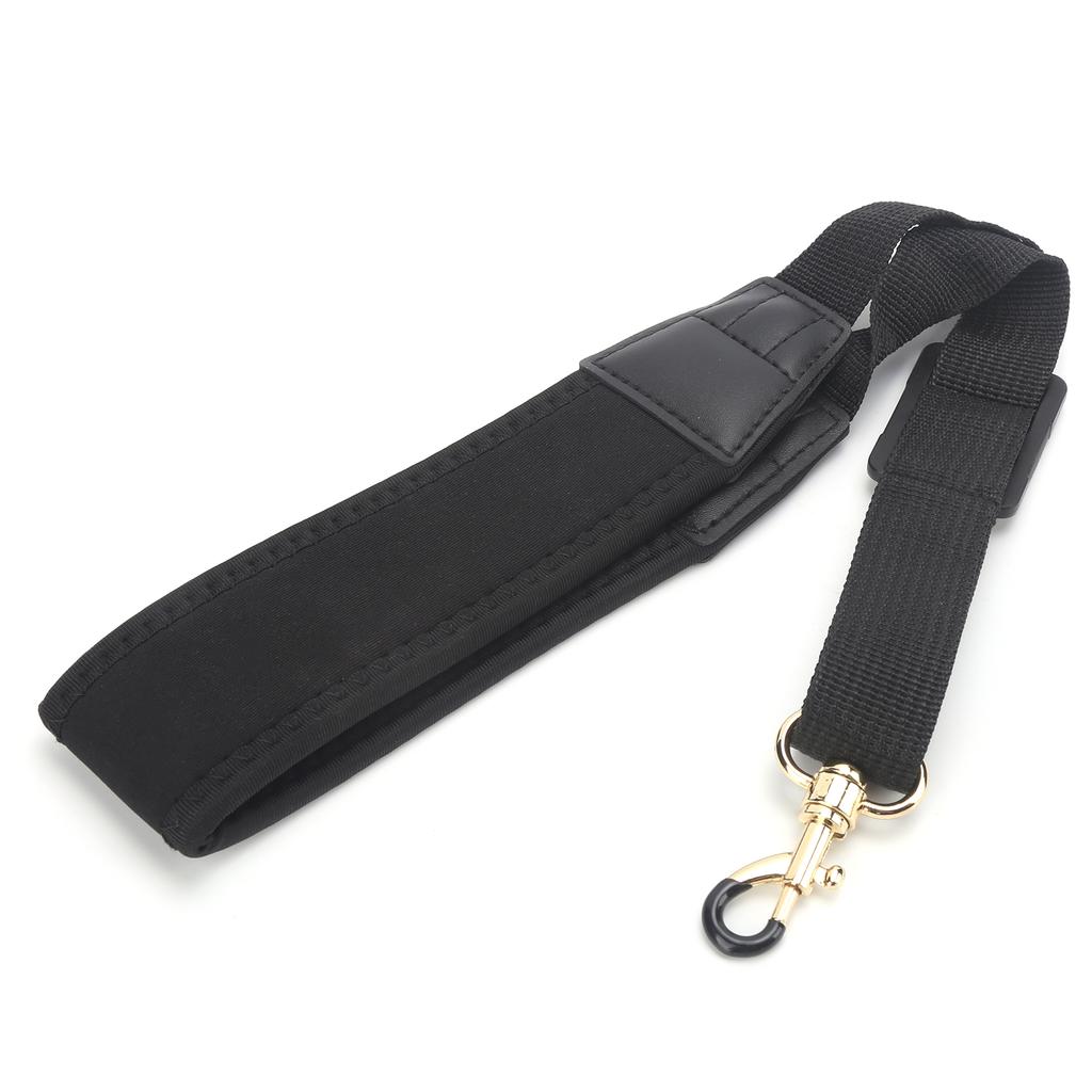 Instrumentengurt Einzelne Schulter Metallhaken Kunstleder Baumwolle für Schüler Erwachsener Kind Schwarz