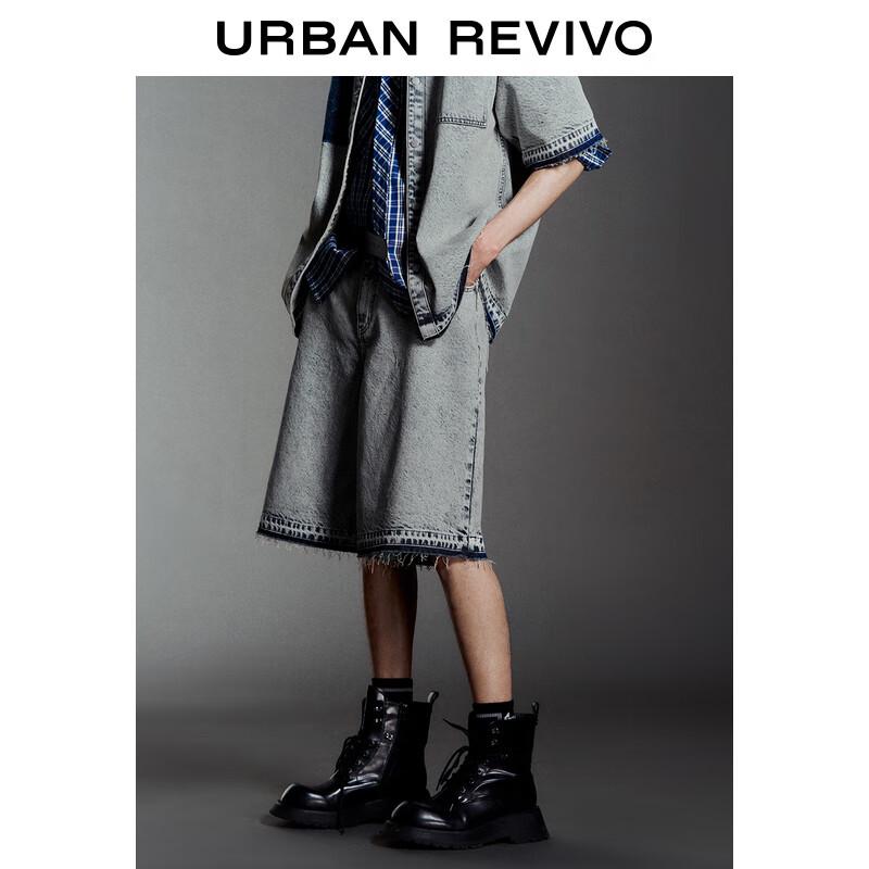 UR Men's Washed Straight-Leg Denim Shorts