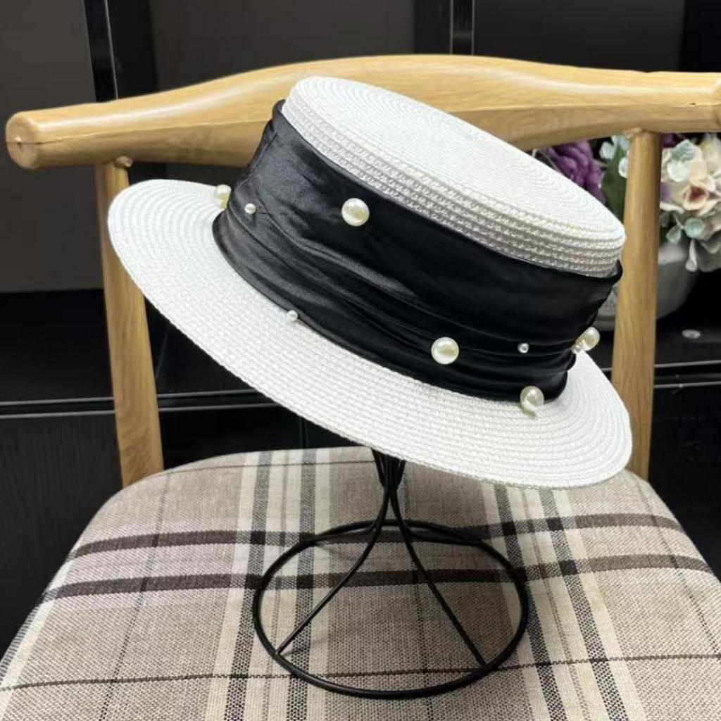 Summer Shade Outdoor Sun Hat Fashion Versatile Straw Hat Women's French Hat Temperament Sunscreen Hat