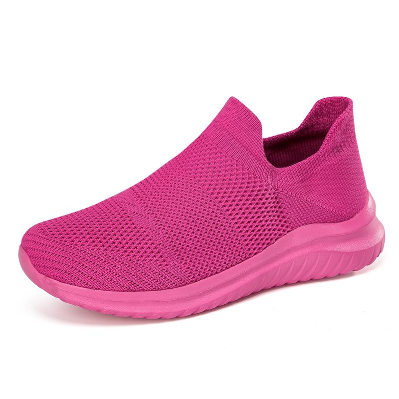 Breeze Knit Slip-on Running Shoes for Men & Women: Lightweight, Breathable Casual Sports Footwear