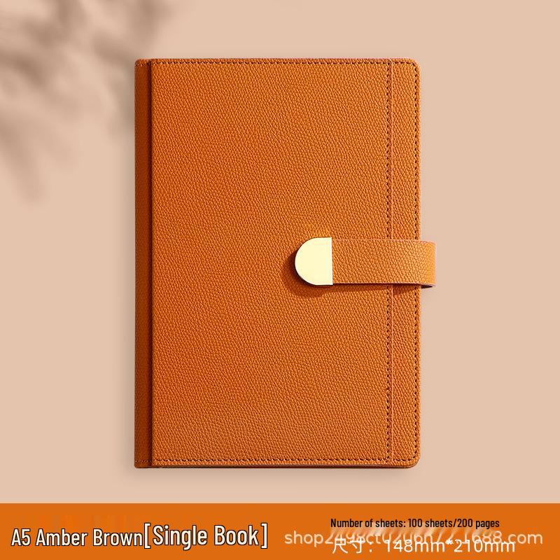A5 High-Grade Notebook with Buckle, Customizable Logo, Multiple Card Slots, Business Meeting & Office Diary