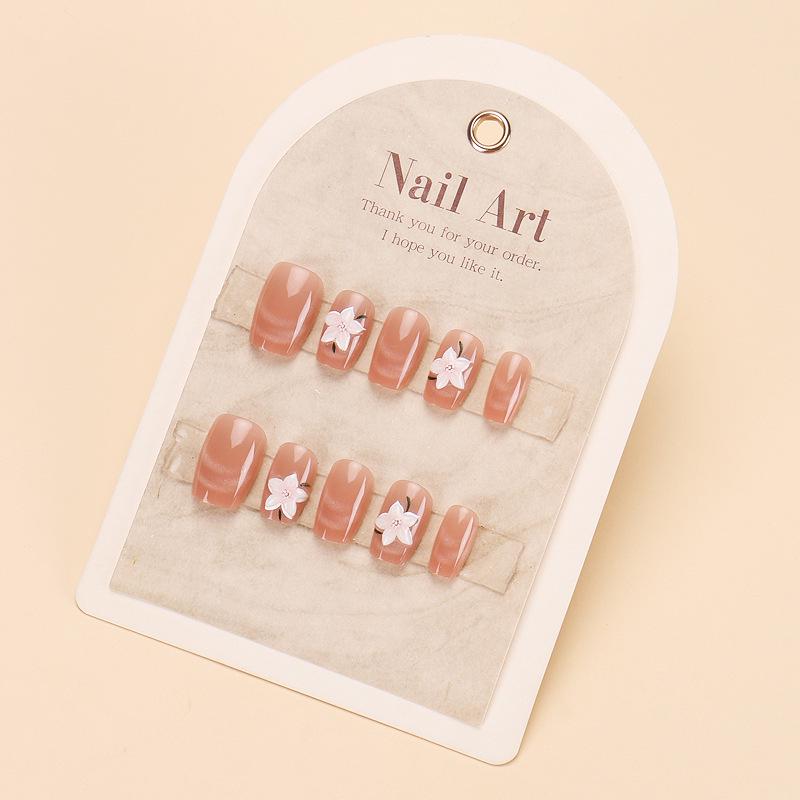 Verlaufende Bernstein-Goldfolie Abnehmbare Nagelsticker - Herbst/Winter-Kollektion