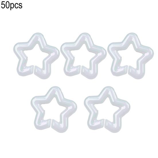 50Pcs Star Link Connectors AB Color Star Shape Linking Rings Quick Linking Rings for Bag Necklace