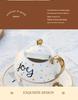 Christmas Gold-Plated Ceramic Tea Set: Special Edition Cup & Saucer Gift
