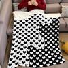 Heart Silhouette Flannel Blanket Warm Soft Halloween Christmas Couch Warm Cozy Decorative Decor Gift for All Season