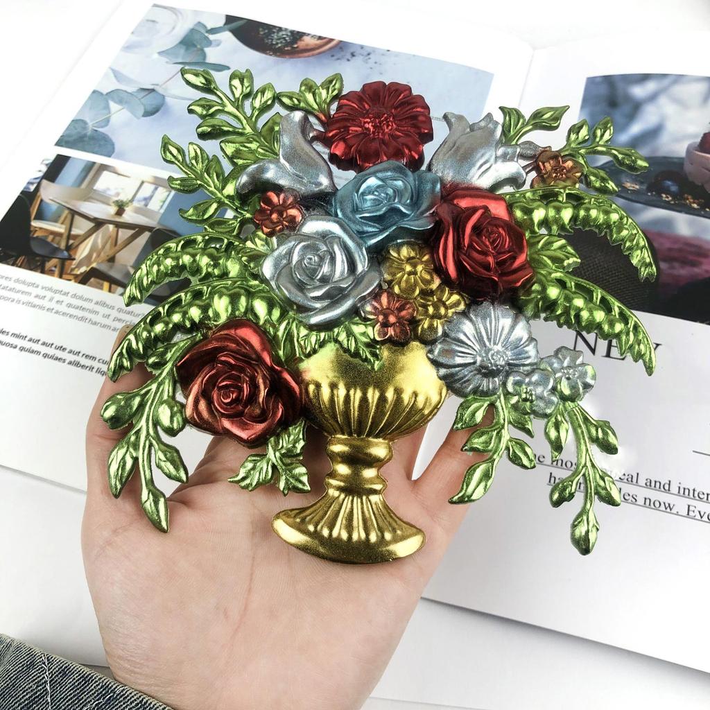 Rose Flowerpot Silicone Mold Scented Candle Mold DIY Table Ornament Tool Plasters Craft Making Supplies Easy To Clean