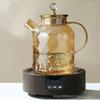 1/1.8L Glass Tea pot With Lid and Filter Champagne Tea Kettle Cold and heat resistant Tea maker For Blooming Tea Fruit Tea Amber