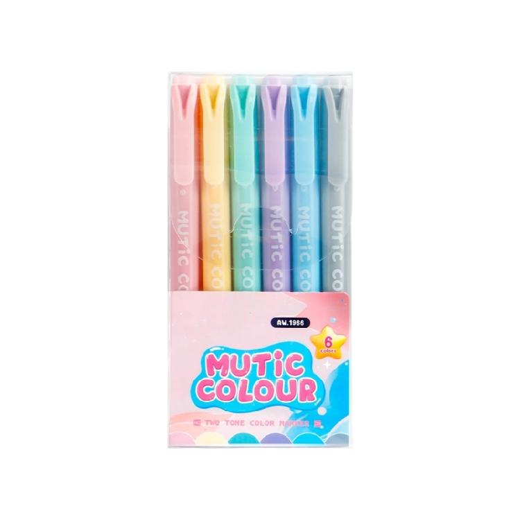 Highlighters Set Double-Head Highlighter Markers Highlighter Pen Bible Marker Pen Office School Supplies