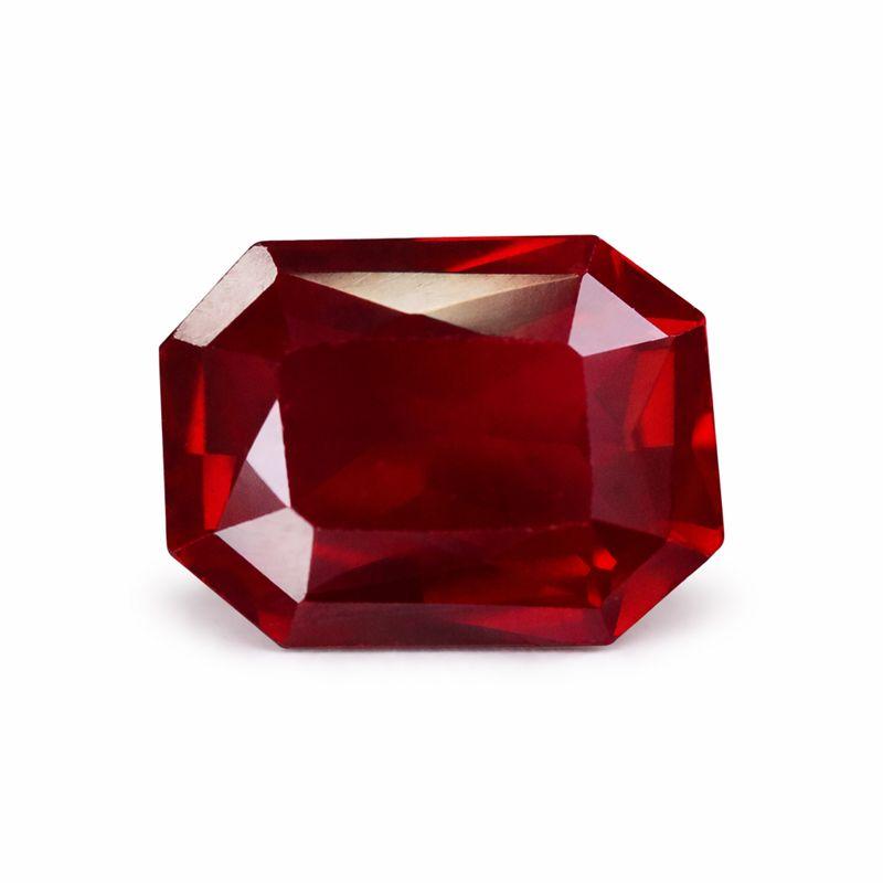 Natural Red Ruby Loose Gemstone 18 ct Emerald Cut for Jewelry Making for Jewelry Making and Crafts