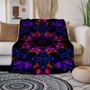 "Vibrant Kaleidoscope Abstract Art Print"Blanket Flannel Throw Blanket for Sofa, Bed, Travel, Camping, Office, Couch, Chair, And Bed Gift fo