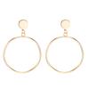 1 Pair Drop Earrings for Women, Large Circle Draped Style Earrings, Small Face Enhancing Earrings for Daily Wear Casual Commuting