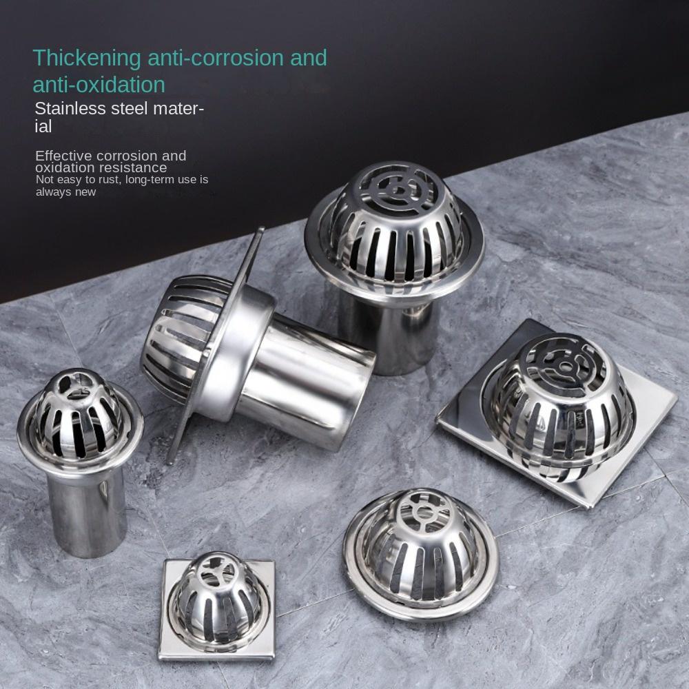 Stainless Steel Roof Floor Drain Anti-blocking Anti Rodent Rooftop Rain Pipe Cap Easy Installation Sewer Net Filter