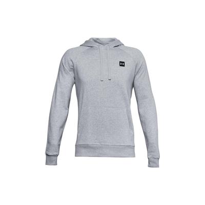 Under Armour Rival Pullover Hoodie mit solidem Logo-Print für Herren Kapuzenpullover Hellgrau 1357092-011