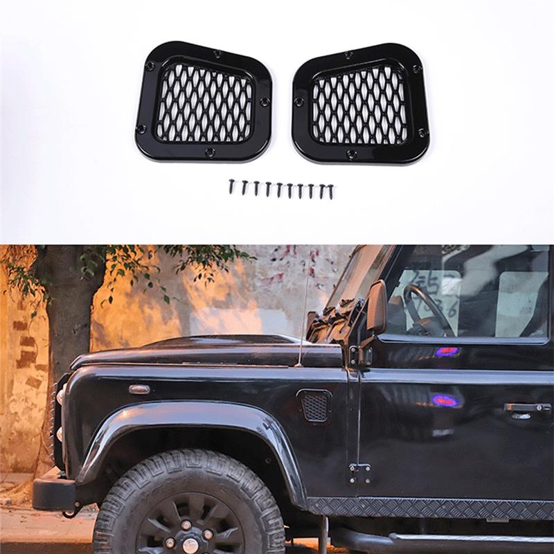Car Fender Air Intake Protective Net Side Wing Ventilation Grille Stickers For Land Rover Defender 2004-