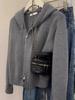 Women's Korean Style Hooded Double Zipper Knit Cardigan Jacket for Autumn/Winter