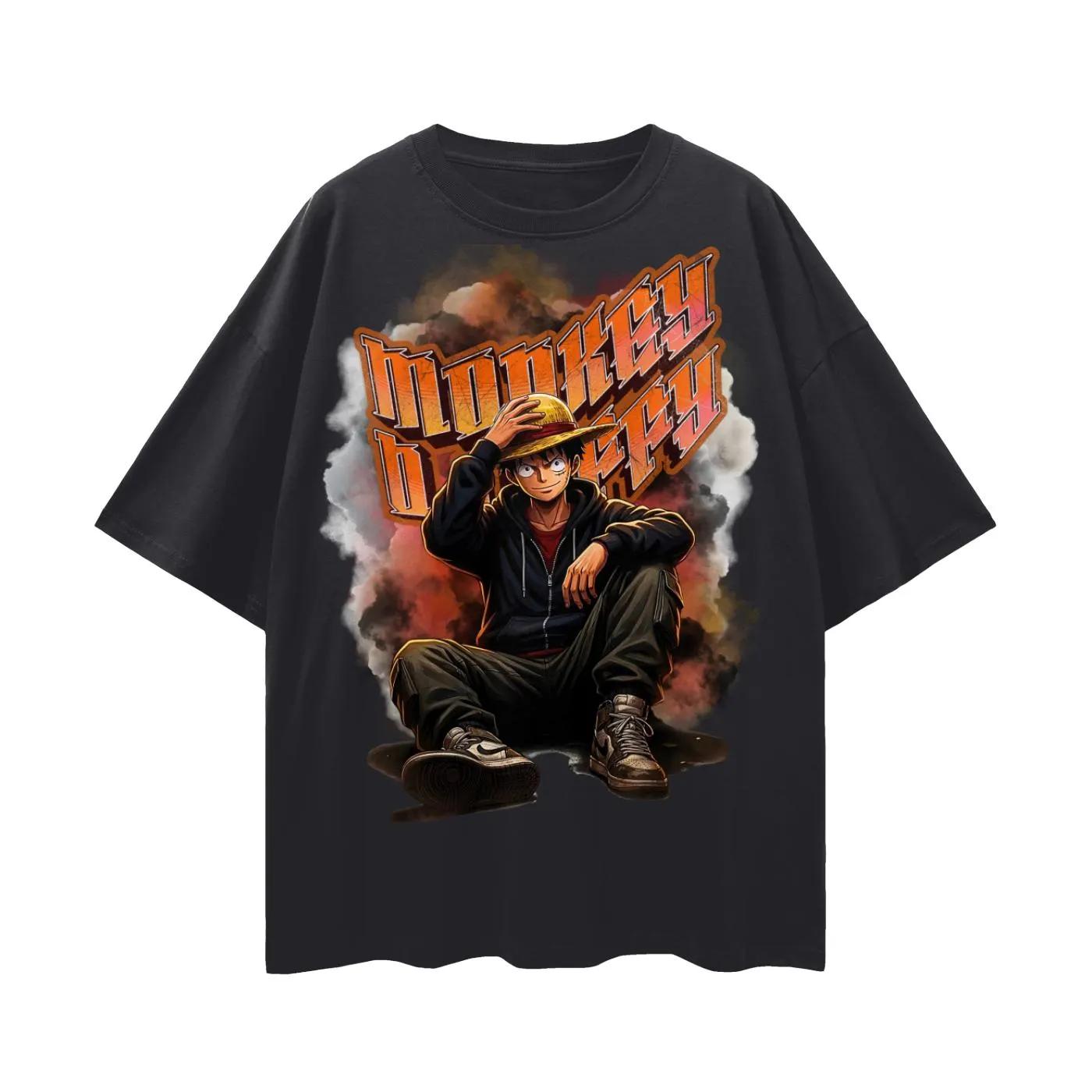 

Luffys Graffiti 2026 Extra Large OnePiece Unisexs and Womens SpringSummer Pure Cotton TShirt Comfortable Breathable XL
