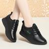 Spring Autumn Soft Sole Velvet Little White Shoes Women's New Sports Casual  Middle-aged Elderly Sneakers Flat Leather Shoes
