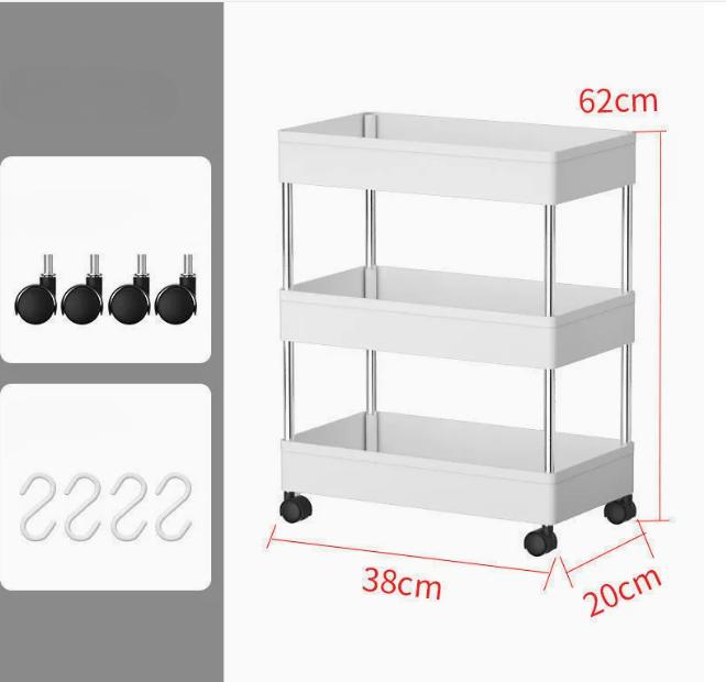 1 шт 34 ярусная тележка для хранения вещей на колесиках полка для хранения вещей с подвижным зазором для кухни ванной комнаты тонкая полка-органайзер для гостиной 8670₽
