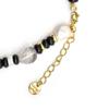 Bracelet - Nanys - Onyx - Argent 925 - finition or 18k - 16cm + 3cm d'extension