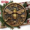Vintage Bee Tin Sign Metal Wall Art Decor for Home Office Farmhouse