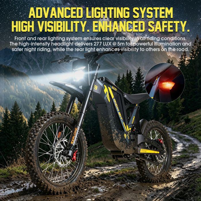 Elektrische crossmotor RICH BIT V9 Ultra 1500W, 48V 20Ah batterij, 17 inch banden, actieradius 35-50km volwassene offroad