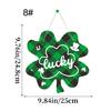Bright Colored Luck Leaves  Porch Sign Welcome Door Sign Perfect for Patrick's Day Event Seasonal Decoration