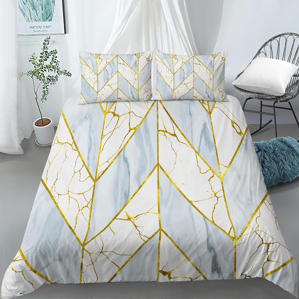 3D Geometry Duvet Cover Set King Queen Size Colourful Pattern Comforter Cover for Kids Teens Adults Boys Polyester Bedding Set
