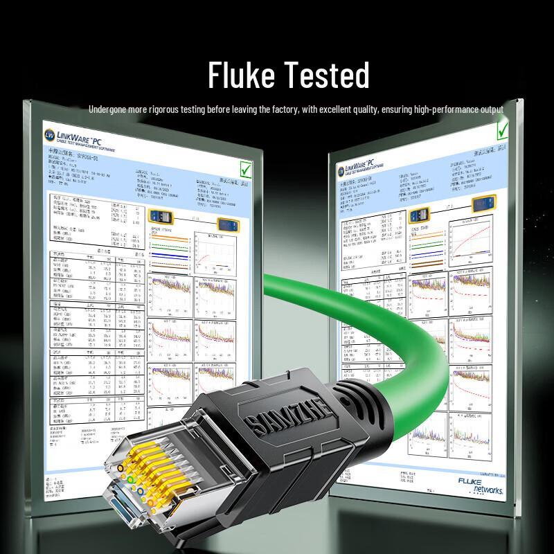SAMZHE SPFC6A-15 Cat6A High-Flex Industrial Shielded Ethernet Cable