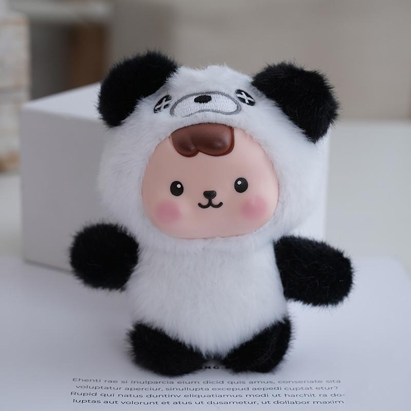 Resin Adorable Plush Animal Keychain Plush Material For Bag Accessories Charm