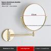 Black Gold Telescopic Mirror Bathroom Cosmetic Folding Beauty Wall Hanging Double-sided Mirror Bathroom