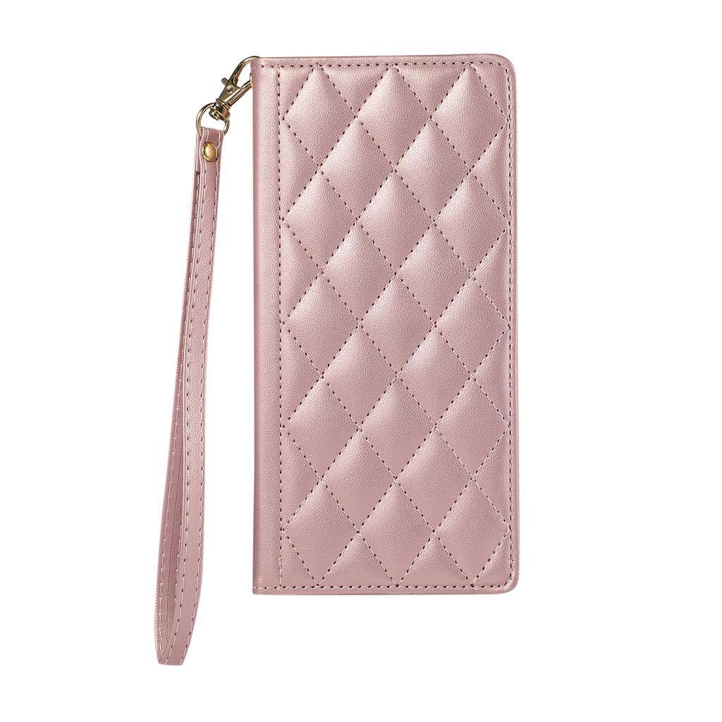 Anwendbar für Sharp Wish4 Lederhülle, Google 9Pro Rauten kleiner duftender Wind starke magnetische Klappkartenbrieftasche Schutzhülle