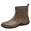 Men's Waterproof Non-slip Rain Boots - Durable, Eco-friendly PVC Ankle Overshoes for Outdoor Commuting