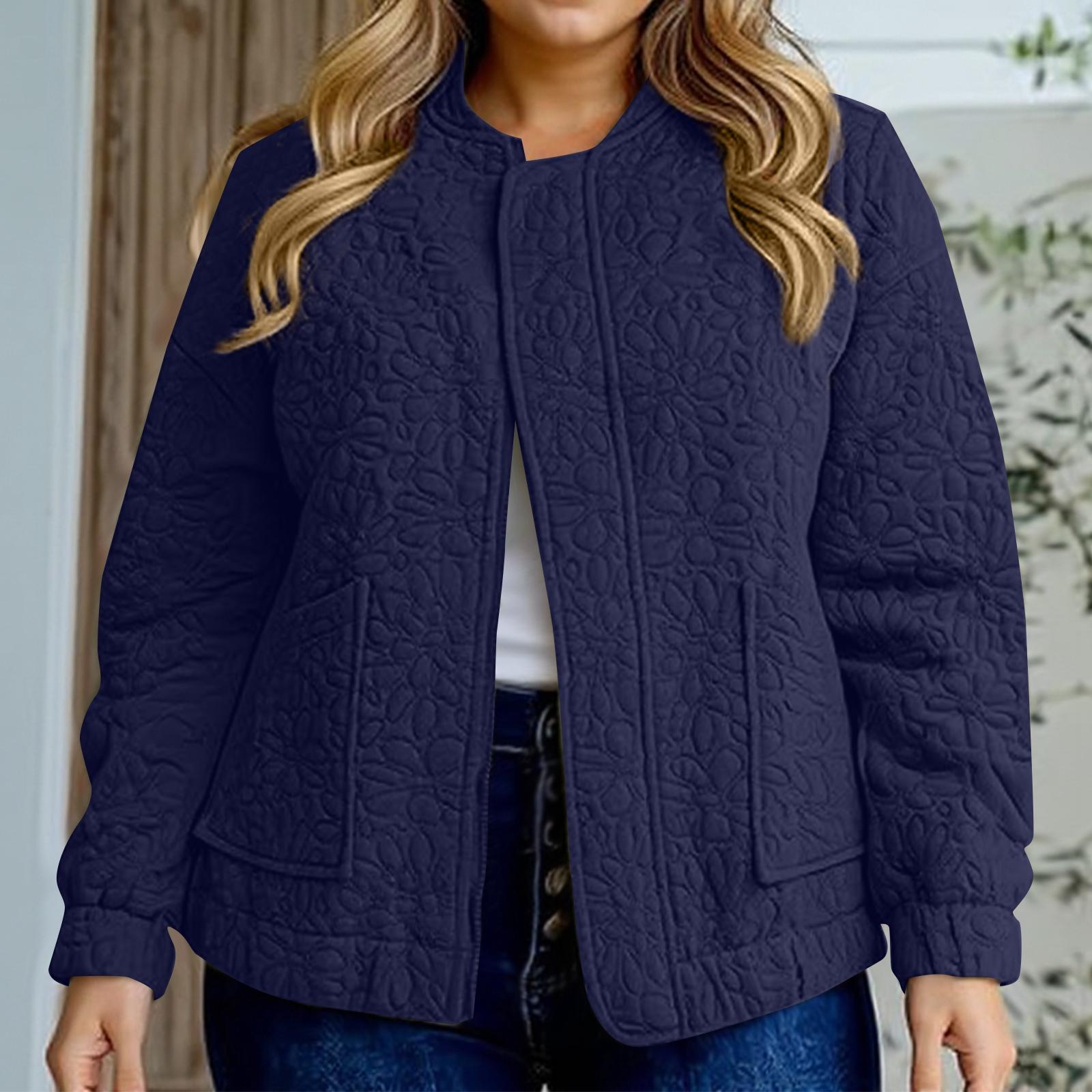 

Женская модная повседневная куртка большого размера однотонного цвета с длинным рукавом XXXXL