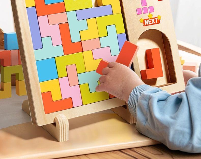 Tetris Blocks 3D Stereo Puzzle Toys for Kids, Ages 3-6 - Ideal Birthday Gift for Boys and Girls