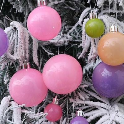 Christmas Ball Ornaments Colored Xmas Tree Hanging Balls Shatterproof Plastic Baubles for Holiday Party Decoration