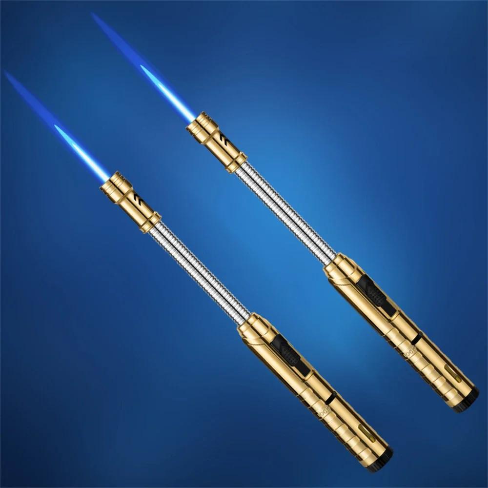 Hose 2pcs Kitchen Gas Lighter Bendable Candle Gas Stove Cigar Lighter Windproof Butane Welding Gun Outdoor BBQ Ignition Tool