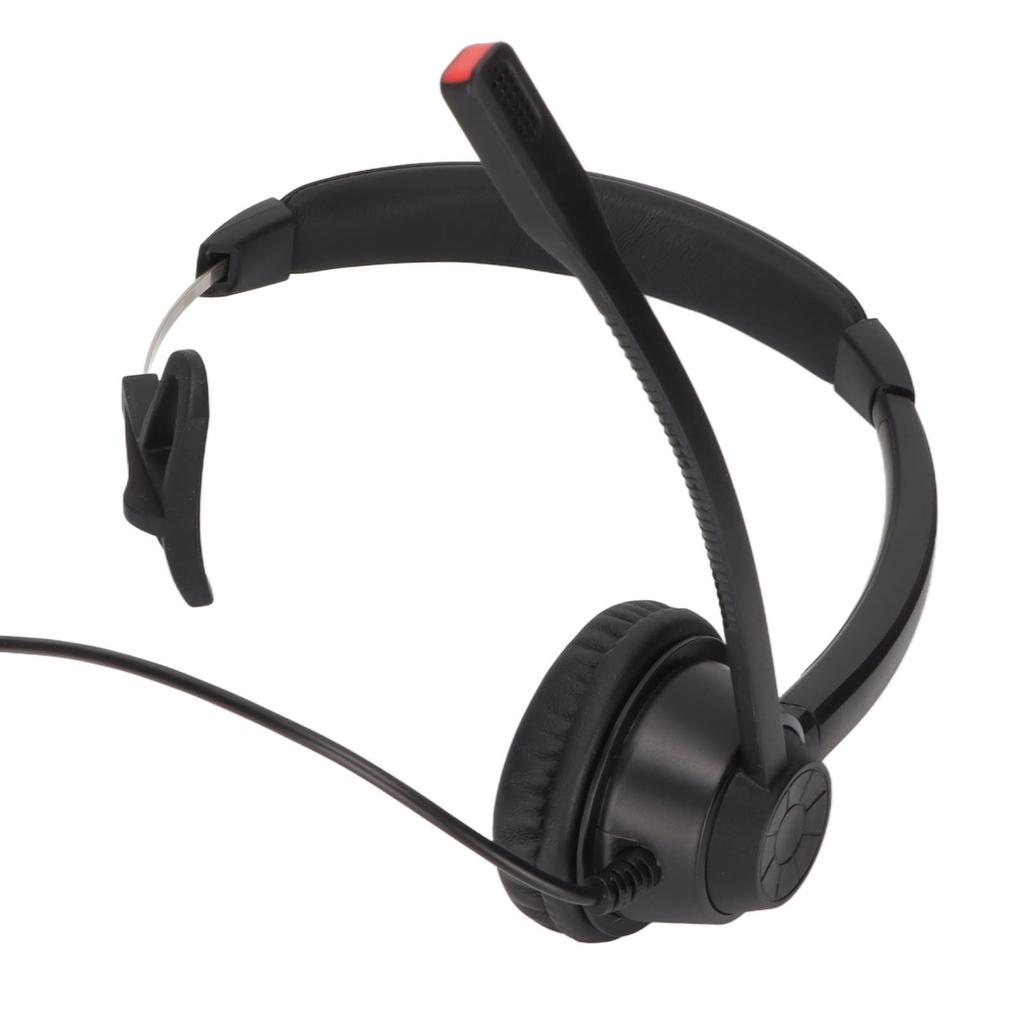 2.5mm Business Headset Noise Cancelling Monaural Traffic Headset for Devices with 2.5mm Headphone Jack Black