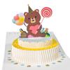3D Cartoon Bear Pop Up Birthday Card Gift Greeting Cards for Kids Wife Husband Baby Shower