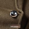 Futing Men's Mid-Length Wool & Cashmere Overcoat