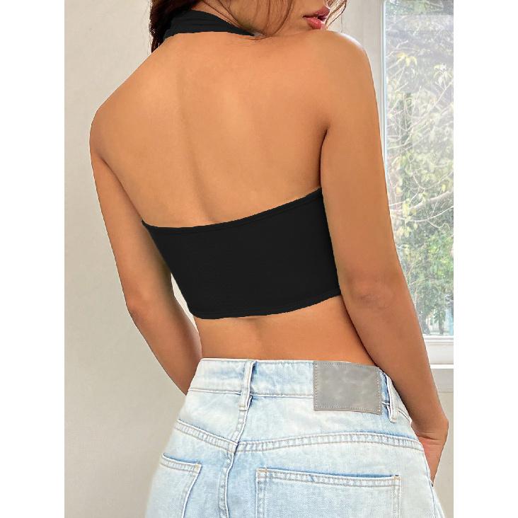 New Summer Casual Temperament Slim Fit Sexy Vest T-Shirt Sleeveless Suspender Versatile Top Strapless Women