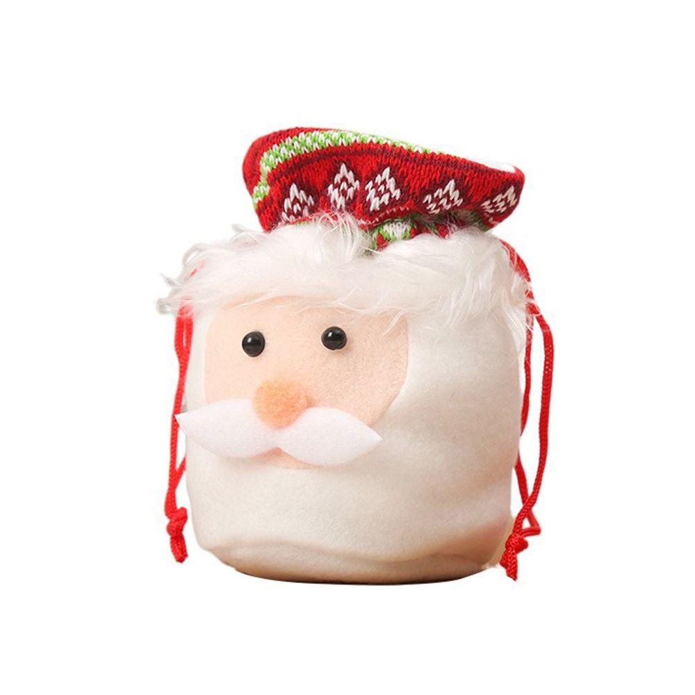 Kids Storage Bag Goodie Bags Wrapping Pouch Christmas Gift Bag Xmas Drawstring Bags Candy Bags