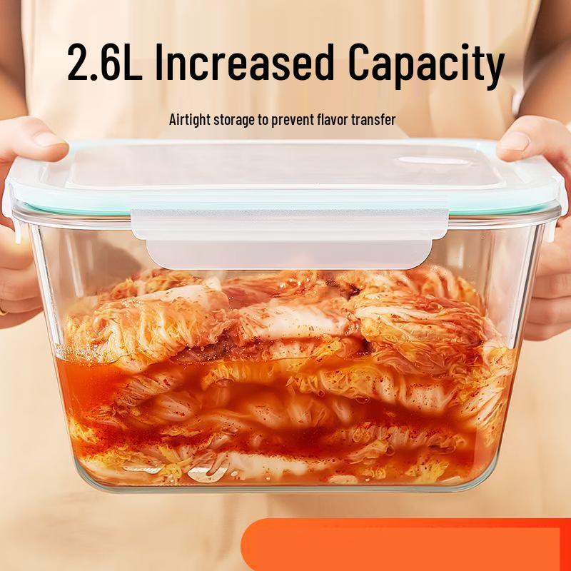 Large 2-Layer Glass Food Storage Container