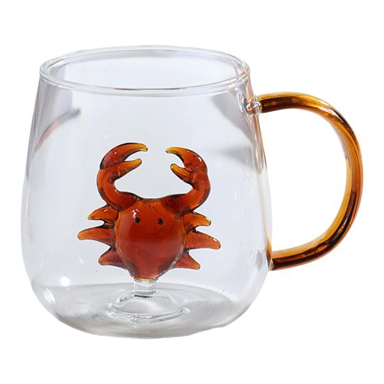 Handmade Glass Cup Animal Plant Shape Transparent Water Cup Cute Coffee Milk Drink Cup